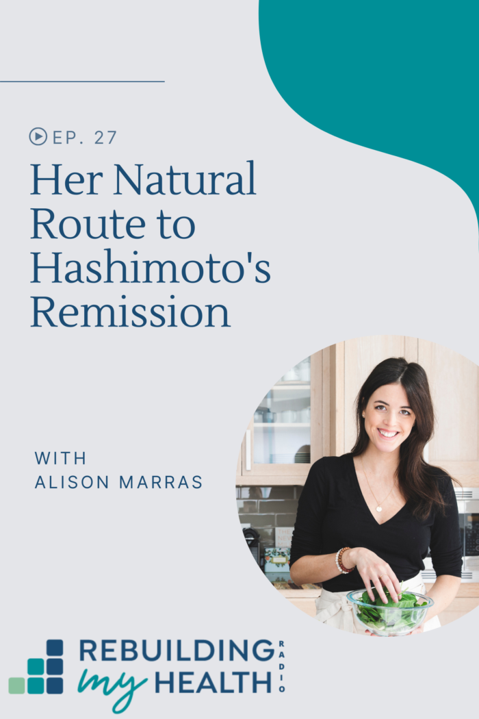 In this episode, hear about natural treatment for Hashimotos' disease and how one woman reached Hashimoto's remission through diet, bioidentical hormones and gut-healing.
