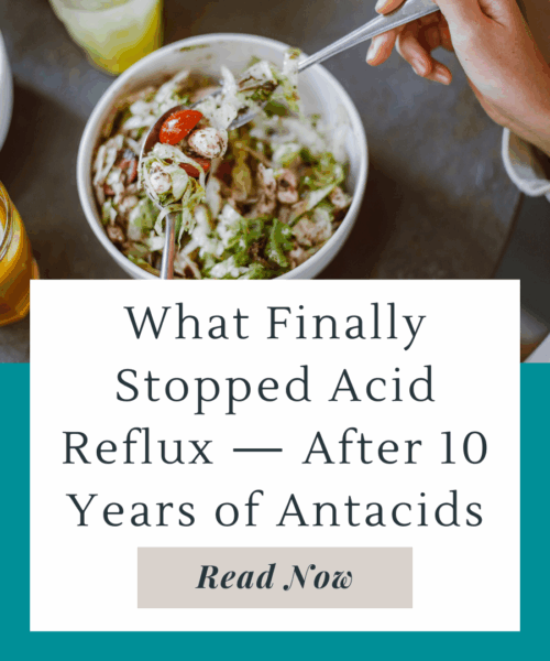Stacy stopped heartburn naturally by finding and addressing the causes of acid reflux, including low stomach acid.